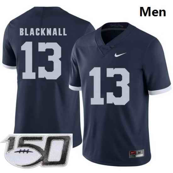 Men Penn State Nittany Lions 13 Saeed Blacknall Navy College Football Stitched 150TH Patch Jersey II